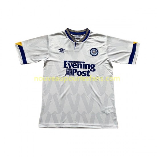 Maillot Leeds United Rétro Homme Tenue Domicile 1991-1992 Manche Courte