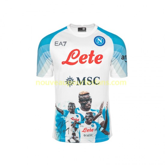 Maillot Naples Face Game Osimhen 9 Homme Tenue Domicile 2022-2023 Manche Courte