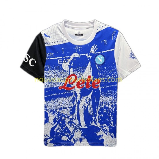 Maillot Naples Maradona Champions Special Edition Homme Tenue Domicile 2023 Manche Courte