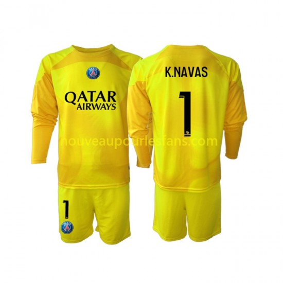 Maillot Paris Saint-Germain K.NAVAS 1 Gardien Enfant Tenue 3ème 2022-2023 Manche Longue