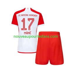 Maillot Bayern Munich Sadio Mane 17 Enfant Tenue Domicile 2023-2024 Manche Courte