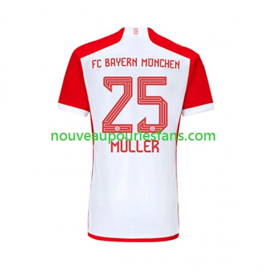 Maillot Bayern Munich Thomas Muller 25 Homme Tenue Domicile 2023-2024 Manche Courte