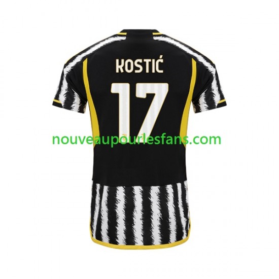 Maillot Juventus Filip Kostic 17 Homme Tenue Domicile 2023-2024 Manche Courte