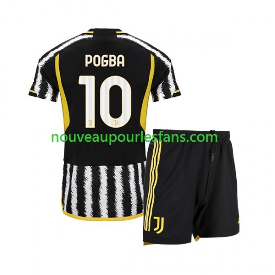 Maillot Juventus Paul Pogba 10 Enfant Tenue Domicile 2023-2024 Manche Courte