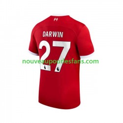 Maillot Liverpool Darwin Nunez 27 Homme Tenue Domicile 2023-2024 Manche Courte