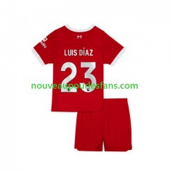 Maillot Liverpool Luis Diaz 23 Enfant Tenue Domicile 2023-2024 Manche Courte