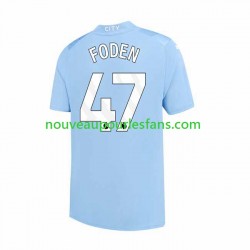 Maillot Manchester City Phil Foden 47 Homme Tenue Domicile 2023-2024 Manche Courte