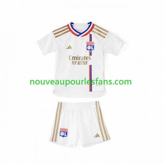 Maillot Olympique Lyonnais Enfant Tenue Domicile 2023-2024 Manche Courte