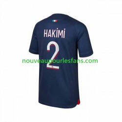 Maillot Paris Saint-Germain Hakimi 2 Homme Tenue Domicile 2023-2024 Manche Courte