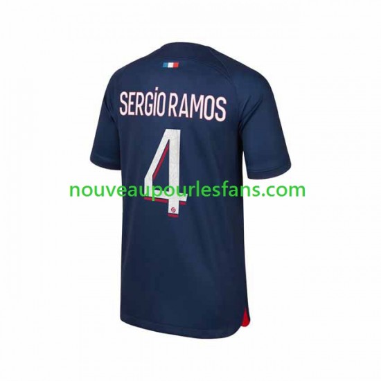 Maillot Paris Saint-Germain Sergio Ramos 4 Homme Tenue Domicile 2023-2024 Manche Courte