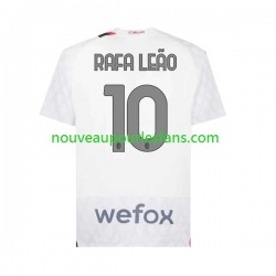 Maillot AC Milan Rafael Leao 10 Homme Tenue Extérieur 2023-2024 Manche Courte