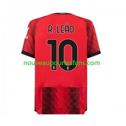 Maillot AC Milan Rafael Leao 10 Homme Tenue Domicile 2023-2024 Manche Courte