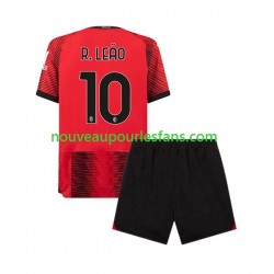 Maillot AC Milan Rafael Leao 10 Enfant Tenue Domicile 2023-2024 Manche Courte