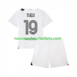 Maillot AC Milan Theo 19 Enfant Tenue Extérieur 2023-2024 Manche Courte
