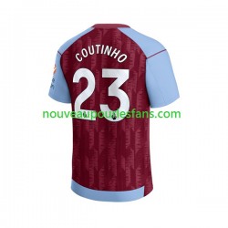 Maillot Aston Villa Philippe Coutinho 23 Homme Tenue Domicile 2023-2024 Manche Courte