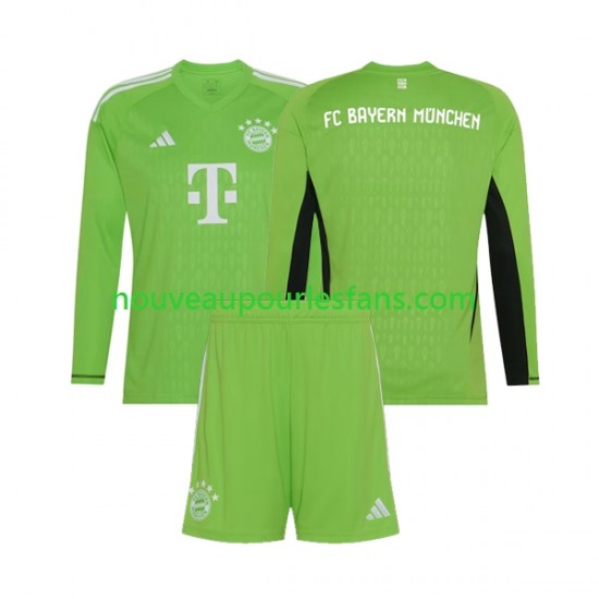 Maillot Bayern Munich Gardien Enfant Tenue Extérieur 2023-2024 Manche Longue