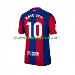 Maillot FC Barcelone Ansu Fati 10 Homme Tenue Domicile 2023-2024 Manche Courte