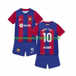Maillot FC Barcelone Ansu Fati 10 Enfant Tenue Domicile 2023-2024 Manche Courte