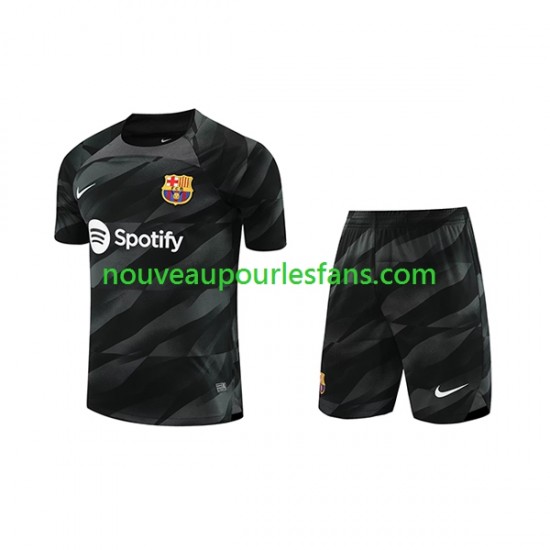 Maillot FC Barcelone Gardien Enfant Tenue Extérieur 2023-2024 Manche Courte