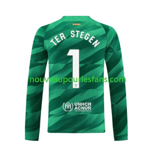 Maillot FC Barcelone Ter Stegen 1 Gardien Homme Tenue Domicile 2023-2024 Manche Longue