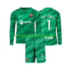Maillot FC Barcelone Ter Stegen 1 Gardien Enfant Tenue Domicile 2023-2024 Manche Longue