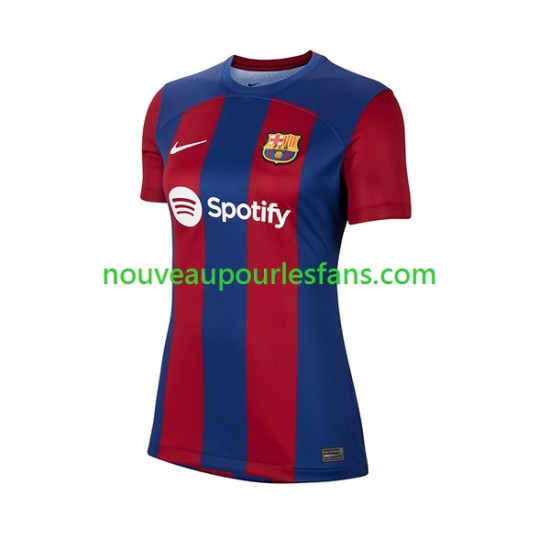 Maillot FC Barcelone Femme Tenue Domicile 2023-2024 Manche Courte