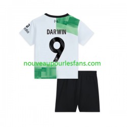 Maillot Liverpool Darwin Nunez 9 Enfant Tenue Extérieur 2023-2024 Manche Courte