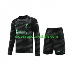 Maillot Liverpool Gardien Enfant Tenue Extérieur 2023-2024 Manche Longue