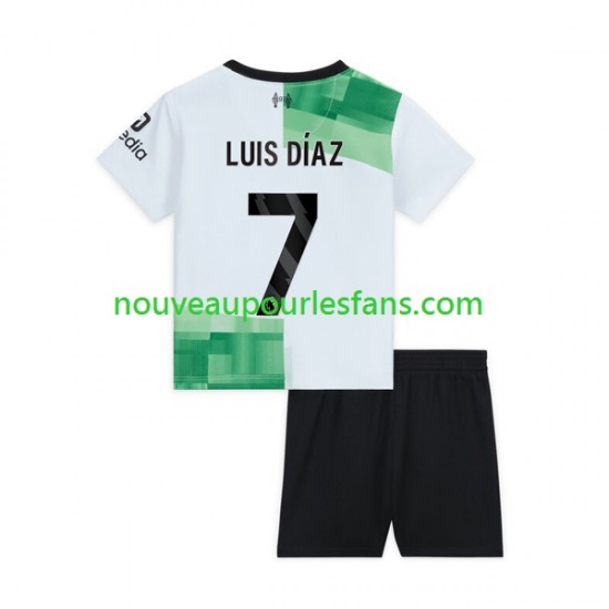 Maillot Liverpool Luis Diaz 7 Enfant Tenue Extérieur 2023-2024 Manche Courte