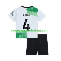Maillot Liverpool Virgil van Dijk 4 Enfant Tenue Extérieur 2023-2024 Manche Courte