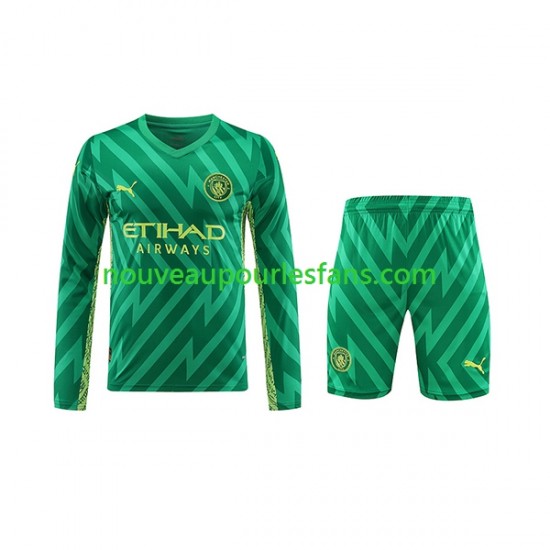 Maillot Manchester City Gardien Enfant Tenue Domicile 2023-2024 Manche Longue