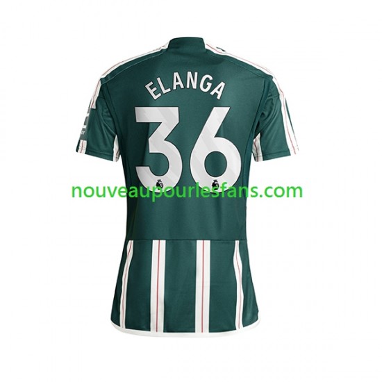 Maillot Manchester United Anthony Elanga 36 Homme Tenue Extérieur 2023-2024 Manche Courte