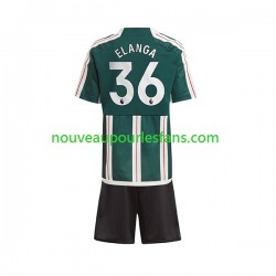 Maillot Manchester United Anthony Elanga 36 Enfant Tenue Extérieur 2023-2024 Manche Courte