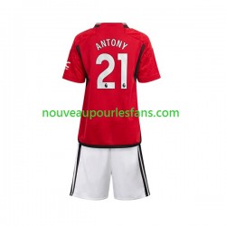 Maillot Manchester United Antony Matheus 21 Enfant Tenue Domicile 2023-2024 Manche Courte