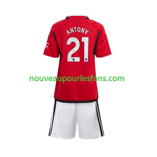 Maillot Manchester United Antony Matheus 21 Enfant Tenue Domicile 2023-2024 Manche Courte