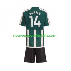 Maillot Manchester United Eriksen 14 Enfant Tenue Extérieur 2023-2024 Manche Courte