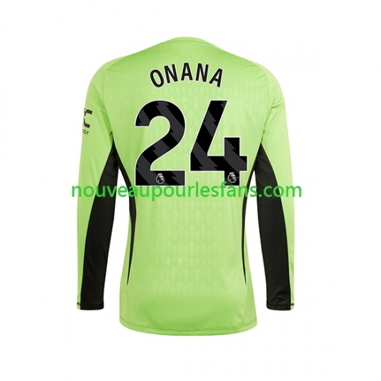 Maillot Manchester United Andre Onana 24 Gardien Homme Tenue Domicile 2023-2024 Manche Longue