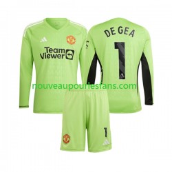 Maillot Manchester United De Gea 1 Gardien Enfant Tenue Domicile 2023-2024 Manche Longue