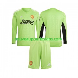Maillot Manchester United Gardien Enfant Tenue Domicile 2023-2024 Manche Longue