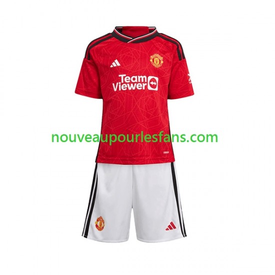 Maillot Manchester United Enfant Tenue Domicile 2023-2024 Manche Courte