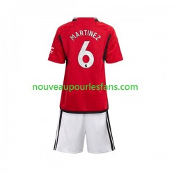 Maillot Manchester United Lisandro Martinez 6 Enfant Tenue Domicile 2023-2024 Manche Courte