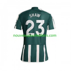 Maillot Manchester United Luke Shaw 23 Homme Tenue Extérieur 2023-2024 Manche Courte