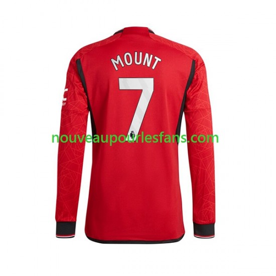 Maillot Manchester United Mount 7 Homme Tenue Domicile 2023-2024 Manche Longue