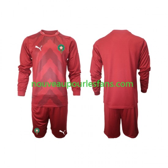 Maillot Maroc Gardien Enfant Tenue Domicile 2022 Manche Longue