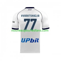 Maillot Naples Khvicha Kvaratskhelia 77 Homme Tenue Extérieur 2023-2024 Manche Courte