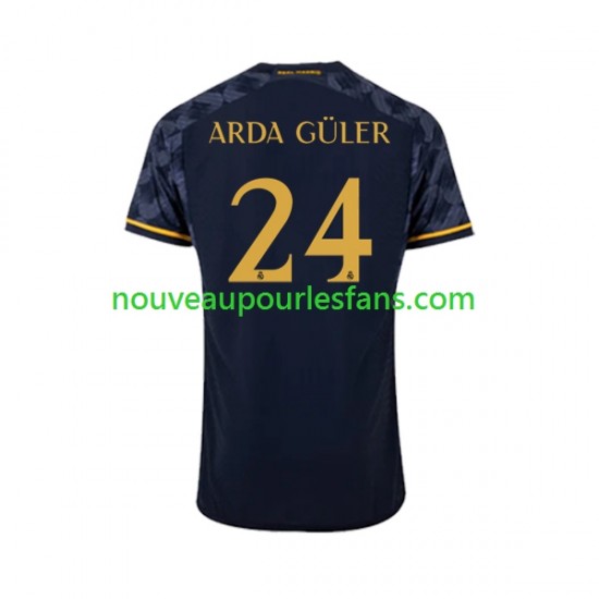 Maillot Real Madrid Arda Guler 24 Homme Tenue Extérieur 2023-2024 Manche Courte