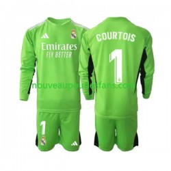 Maillot Real Madrid Thibaut Courtois 1 Gardien Enfant Tenue Domicile 2023-2024 Manche Longue
