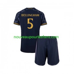 Maillot Real Madrid Jude Bellingham 5 Enfant Tenue Extérieur 2023-2024 Manche Courte