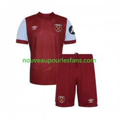 Maillot West Ham United Enfant Tenue Domicile 2023-2024 Manche Courte