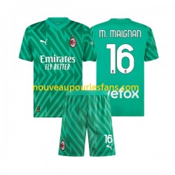 Maillot AC Milan Mike Maignan 16 Gardien Enfant Tenue Domicile 2023-2024 Manche Courte